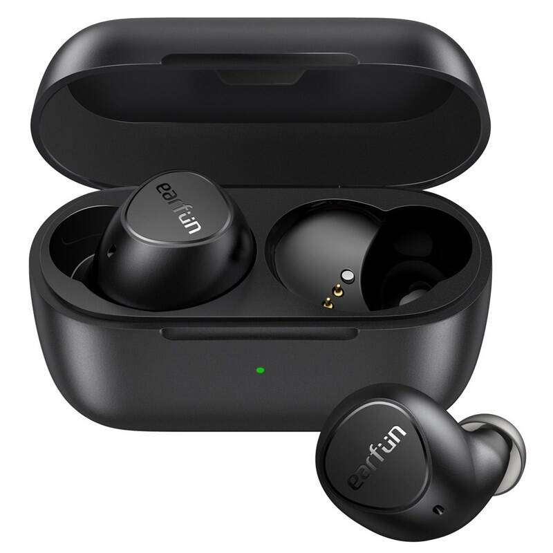 Bezdrátová sluchátka EarFun Free 2S (TW101) / IPX7 / mikrofon / měnič 7 mm / Bluetooth 5.2 / černá Varianta: ivi1