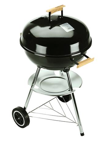 Pojízdný kotlíkový gril na dřevěné uhlí Grillstar Montana / O 46 cm / mobilní / smalt / černá Varianta: ivi2