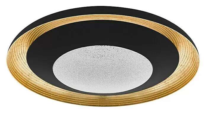 Kulaté stropní LED svítidlo Eglo Canicosa 2 / O 49,5 cm / 24,5 W / černá/zlatá Varianta: ivi1