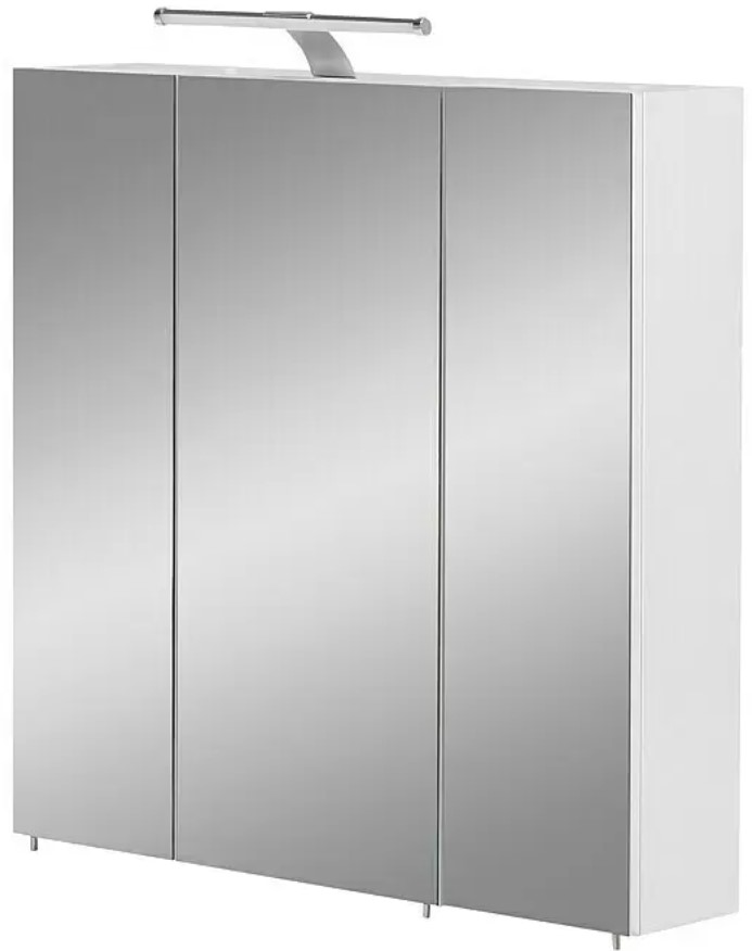 Schildmeyer Zrcadlová LED skříňka Roma / 70 x 75 cm / s osvětlením / dřevotříska / bílá Varianta: ivi1