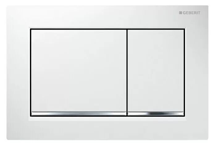 Ovládací WC tlačítko pro 2 možnosti splachování Geberit Omega 30 / bílá/chrom Varianta: ivi1