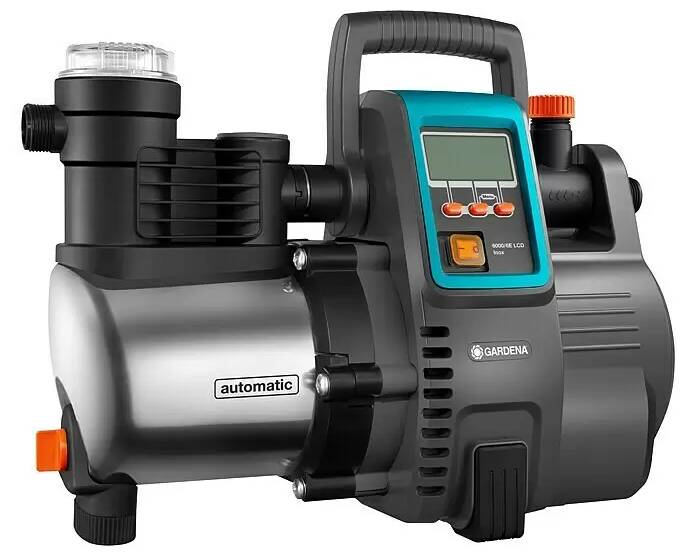 Zahradní čerpadlo Gardena 6000/6 LCD inox / 1300 W / 5,5 baru / 6000 l/hod. / 5-stupňové / IPX4 / černá/tyrkysová Varianta: ivi1