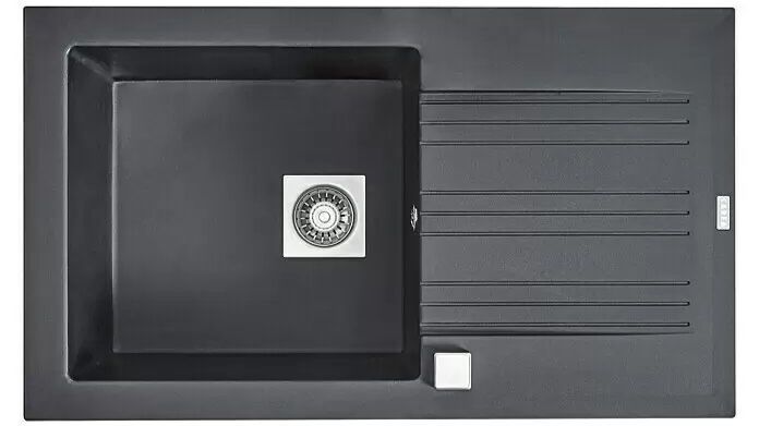 Vestavný dřez s odkapávačem Carea Muscade / 86 x 50 cm / CAREAgranit® / odolnost do 300°C / černá Varianta: ivi1