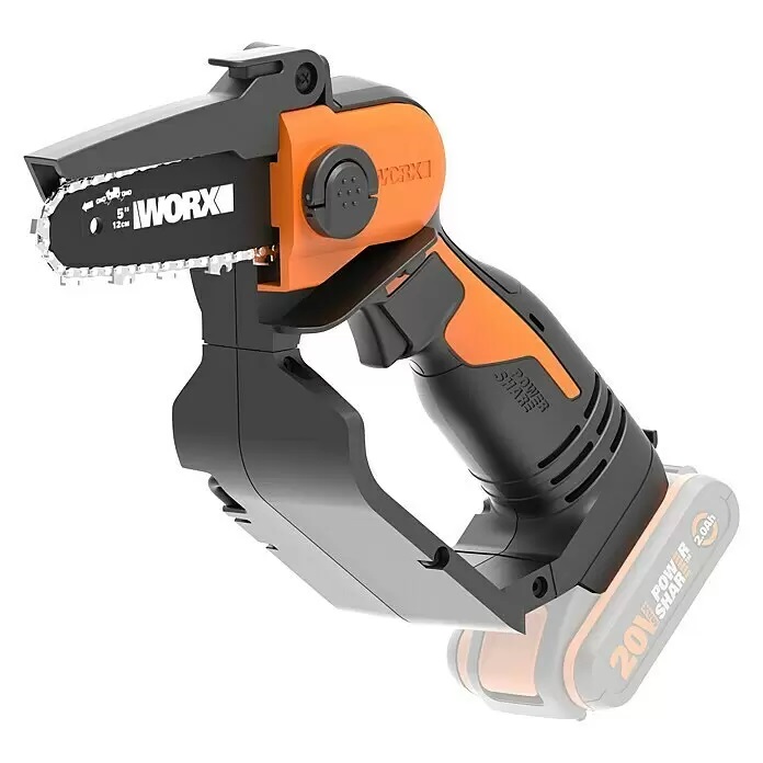Akumulátorová řetězová pila Worx PowerShare WG324E.9 / BEZ BATERIE A NABÍJEČKY / 20 V / Li-ion / 3,7 m/s / černá / oranžová Varianta: ivi1