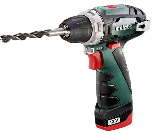 Aku vrtačka Metabo PowerMaxx BS Basic / 12 V / 2000 mAh / 0 – 1 400 ot./min. / 1 – 10 mm rychloupínací sklíčidlo / 34/17 Nm / pravý/levý chod / zelen…