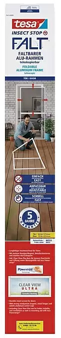 Dveřní síť proti hmyzu Tesa Insect Stop FOLD / 100 x 220 cm / bílá Varianta: ivi2