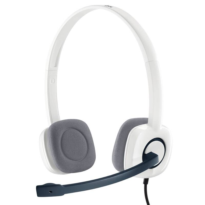 Headset Logitech Stereo H150  coconut 981-000350 / 20 Hz - 20 kHz / 22 ohm / 2× 3,5mm Jack / bílá Varianta: ivi1