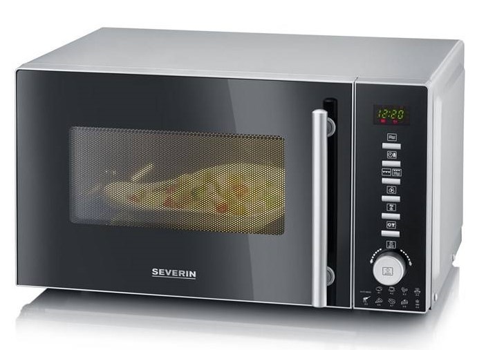 Mikrovlnná trouba Severin MW 7773 / 800 W / 20 l / gril / horký vzduch / digitální displej / černá Varianta: ivi2