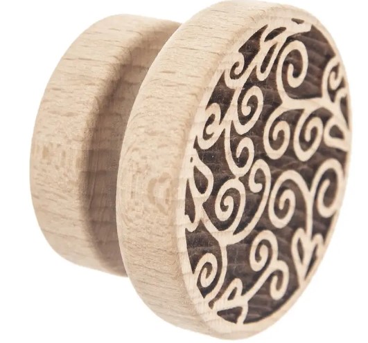 Orion Dřevěné razítko na těsto / motiv stonky / O 5,5 cm / bukové dřevo Varianta: ivi0