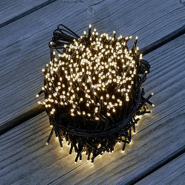 German Světelný LED řetěz / 768 LED / extra hustý / 8,15 m / venkovní i vnitřní / teplá bílá Varianta: ivi1