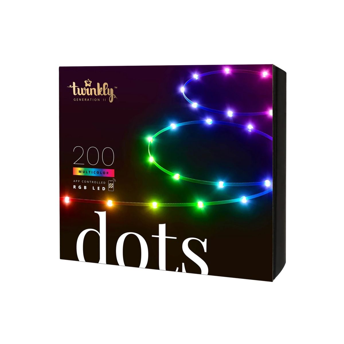 Chytrý světelný LED bodový pásek Twinkly DOTS / 200 LED / 10 m / venkovní i vnitřní / Wi-Fi / vícebarevná Varianta: ivi2