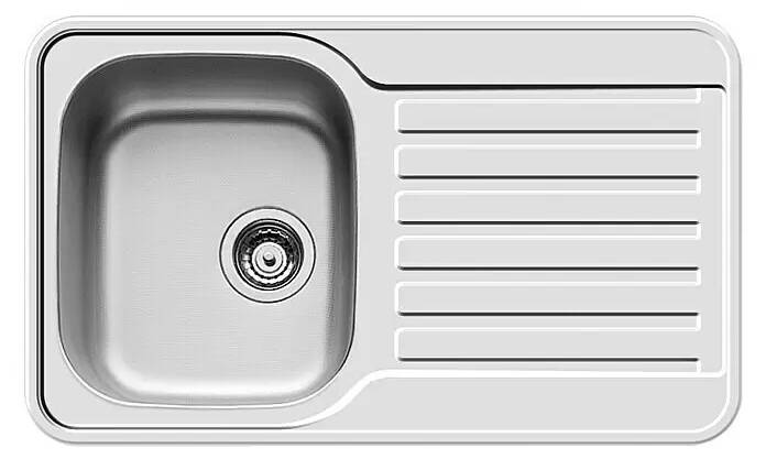Vestavný dřez Admiral / 80 x 48 cm / nerezová ocel Varianta: ivi1