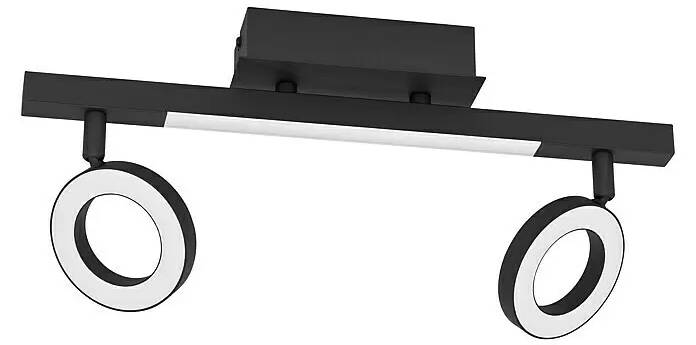 LED bodové stropní svítidlo Eglo Cardillio 2 LED / 38,5 x 17,5 x 8,5 cm / teplá bílá / 9,7 W / IP20 / 360 - 800 lm / hliník / ocel / černá Varianta: …