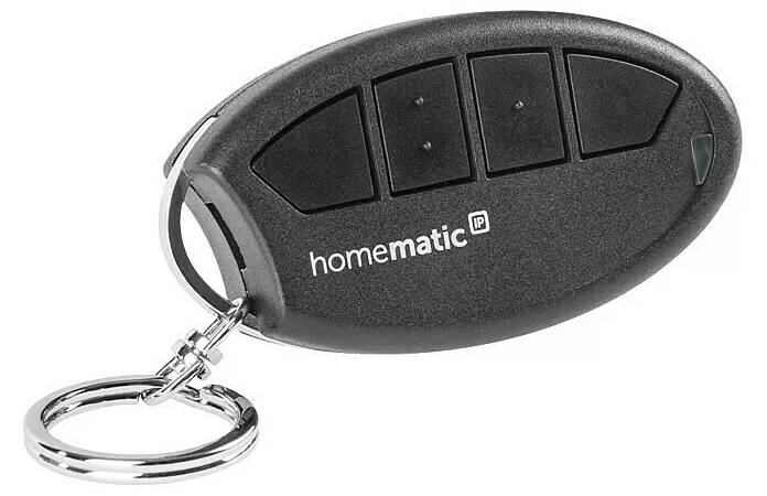 Dálkové ovládání osvětlení Homematic IP HmIP-KRC4 / klíčenka / AAA baterie / -10 °C až 55 °C / 4 tlačítka / IP20 / černá Varianta: ivi1