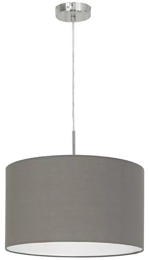 Kulaté závěsné svítidlo Eglo Pasteri / 60 W / O 38 cm / ocel / tkanina / antracit / hnědá Varianta: ivi1