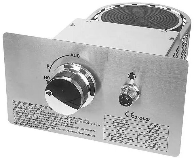 German Plynová vložka pro hybridní grily Kamado / nerezová ocel Varianta: ivi1