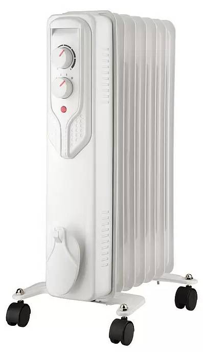 German Olejový radiátor / 1500 W / do cca 15 m2 / 7 žeber / 3 stupně výkonu / kov / bílá Varianta: ivi2