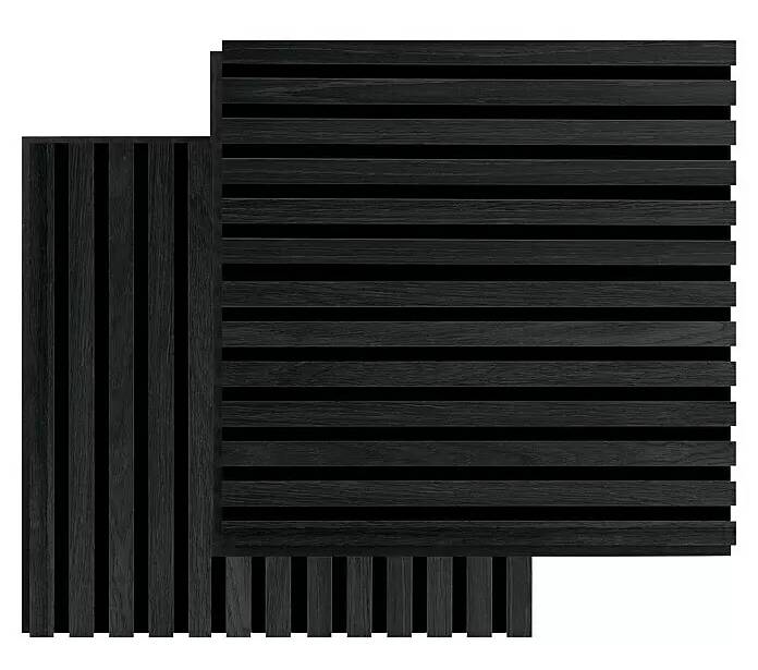 Sada 2 akustických panelů FibroTech Square / 52 x 52 x 2,2 cm / plast, MDF / černý dub Varianta: ivi1