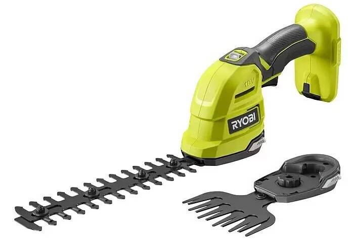 Akumulátorové nůžky na trávu a keře Ryobi ONE+ RY18GSA-0 / BEZ AKUMULÁTORU / 18 V / šířka čepele 12 cm / zelená/černá Varianta: ivi1