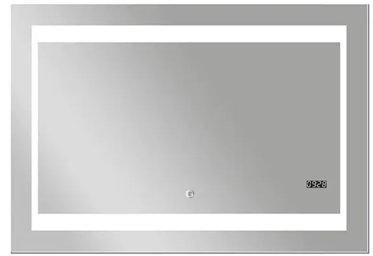 Zrcadlo s LED osvětlením DSK Silver Futura / 100 x 70 cm / dotykový spínač / neutrální bílá Varianta: ivi1