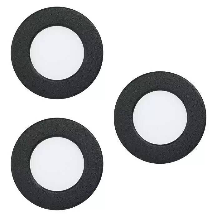 Vestavné svítídlo Eglo Fueva 5 LED / 2,7 W / 3 ks / teplá bílá / černá Varianta: ivi1