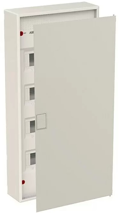 Přisazený rozdělovač Striebel & John AP AK648N4 + dvířka AZT640 / 4 řady / IP30 / plast / ocel / bílá Varianta: ivi1