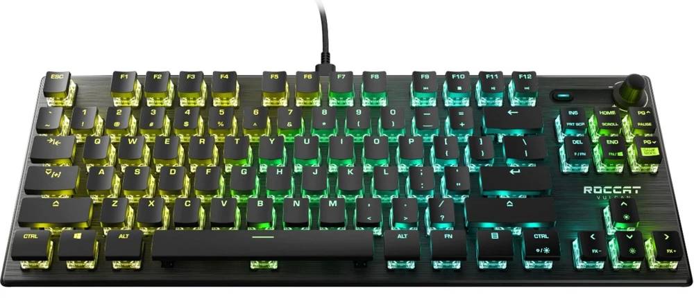 Herní klávesnice Roccat Vulcan TKL AIMO Optical US / USB-A / 1,8 m / RGB podsvícení / černá Varianta: ivi1