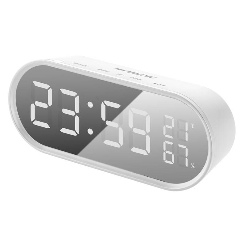 Digitální budík Hyundai AC 331 / teploměr / USB / bílá Varianta: ivi0