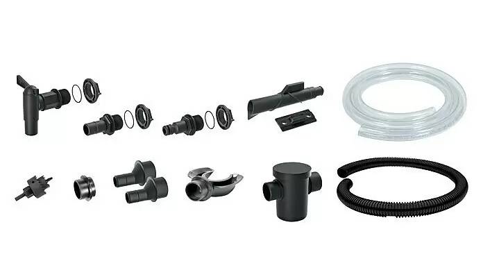 Sada příslušenství pro připojení filtru k sudu dešťovou vodu Icanset 7 / 13 ks / plast Varianta: ivi1
