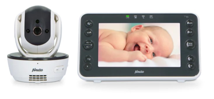 Dětská elektronická chůvička Alecto DVM200XL / 5" / Eco režim / 2,4 GHz / až 300 m / bílá/antracitová Varianta: ivi16