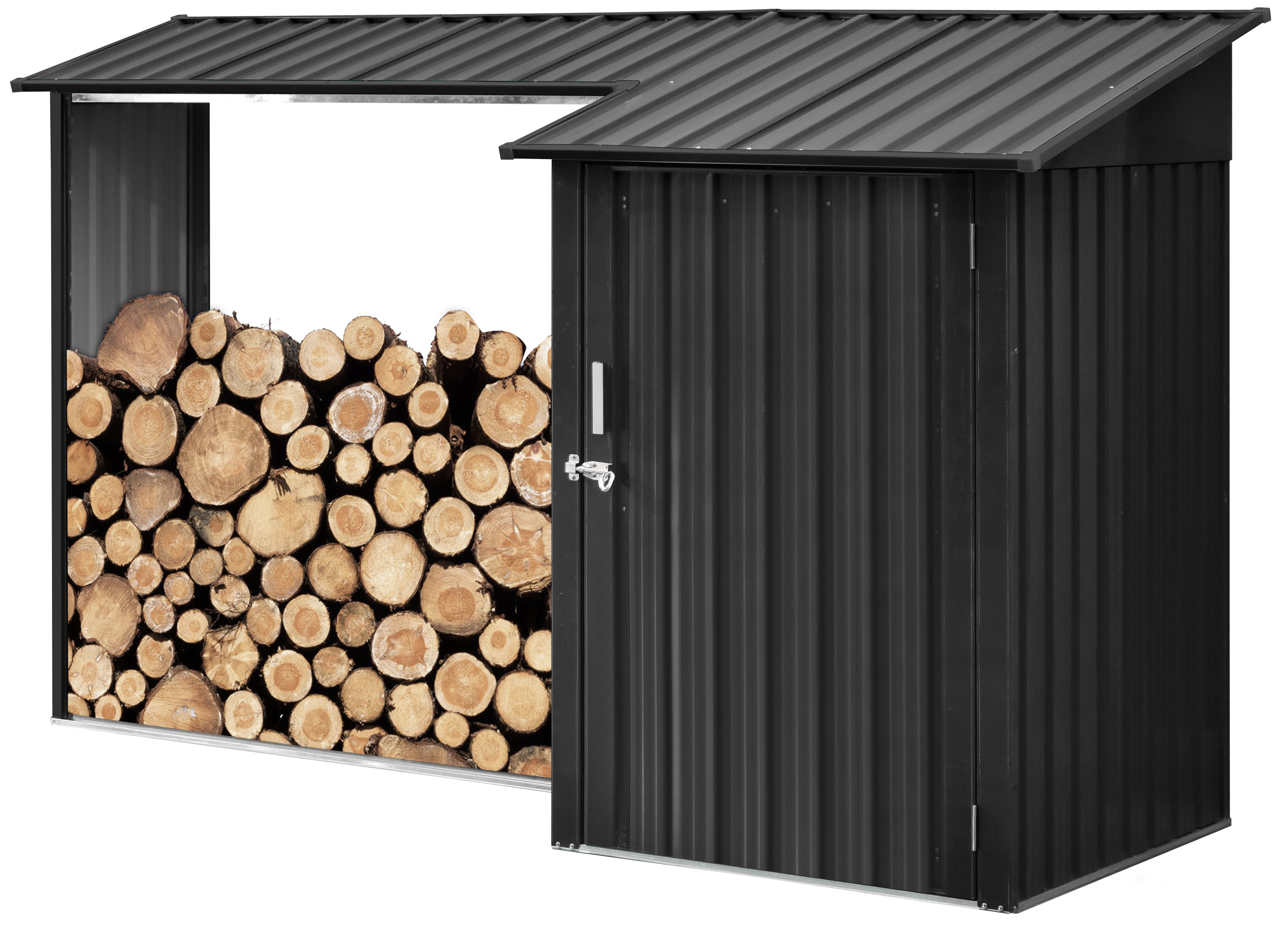 Zahradní dřevník BestBerg DD-3A / 2,8 m² / 270 x 105 x 158 cm / šedá Varianta: ivi2