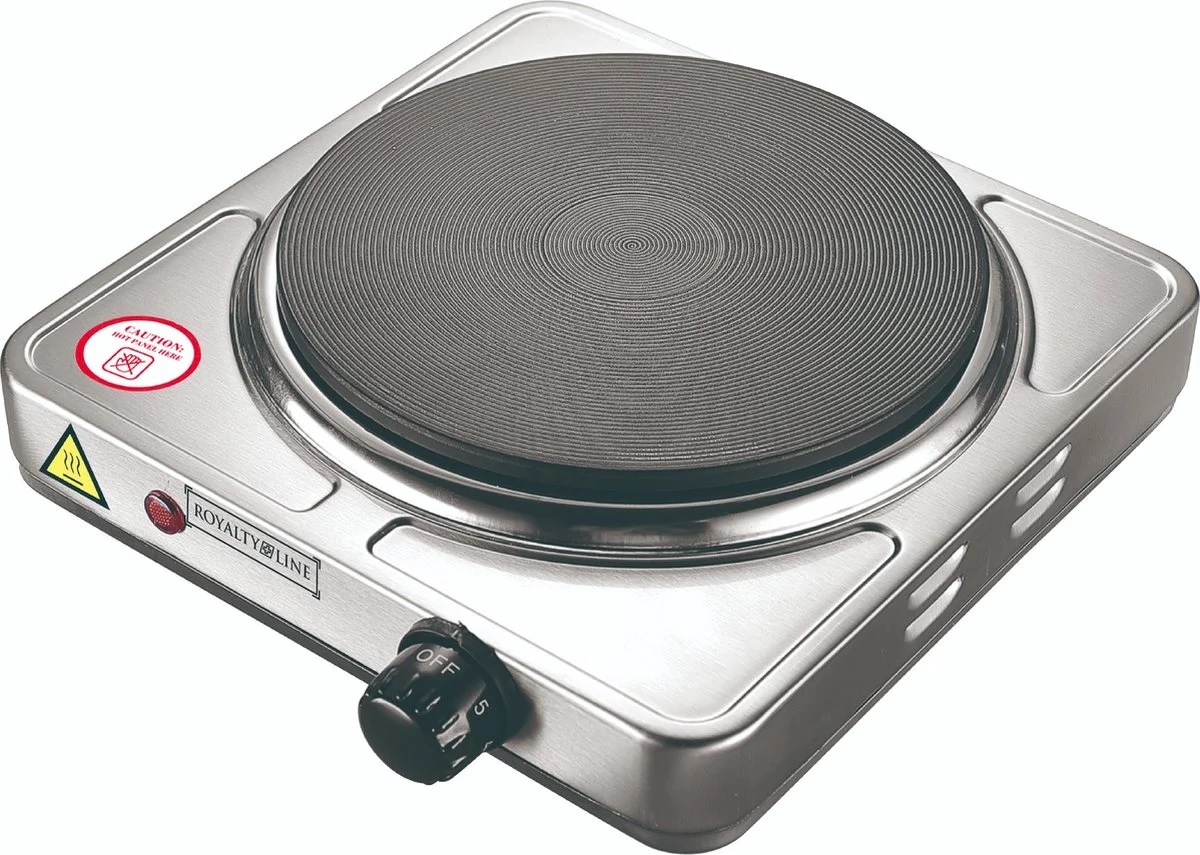 Elektrický vařič Royalty Line HP-18202 / 1 plotýnka / 1500 W / nerezová ocel / stříbrná Varianta: ivi0