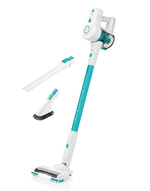 Bezsáčkový tyčový vysavač 2v1 Hyundai VC938 / Li-ion 21,6 V / bílá/tyrkysová Varianta: ivi2