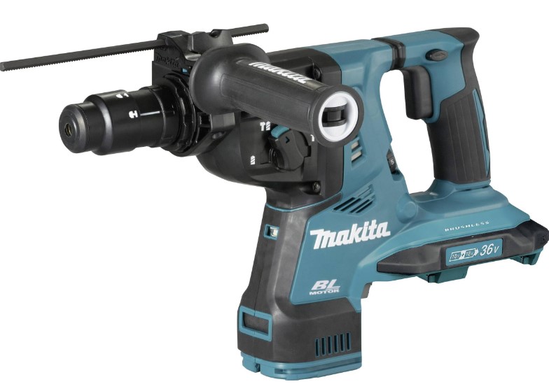 Aku vrtací a sekací kladivo Makita DHR281ZJ / pro SDS-PLUS / BEZ AKUMULÁTORU A NABÍJEČKY / 2x 18 V / 103 dB / 5000 ot./min. / modrá/černá Varianta: i…