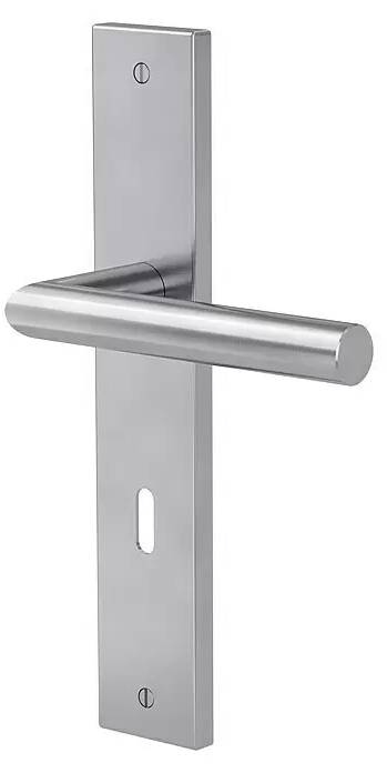 Dveřní sada kování Diamond Doors / tvar L / 40 - 45 mm / Buntbart BB / nerezová ocel / stříbrná Varianta: ivi1