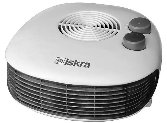 Teplovzdušný ventilátor Iskra FH08 / 2000 W / do 20 m2 / plast / kov / bílá/černá Varianta: ivi1