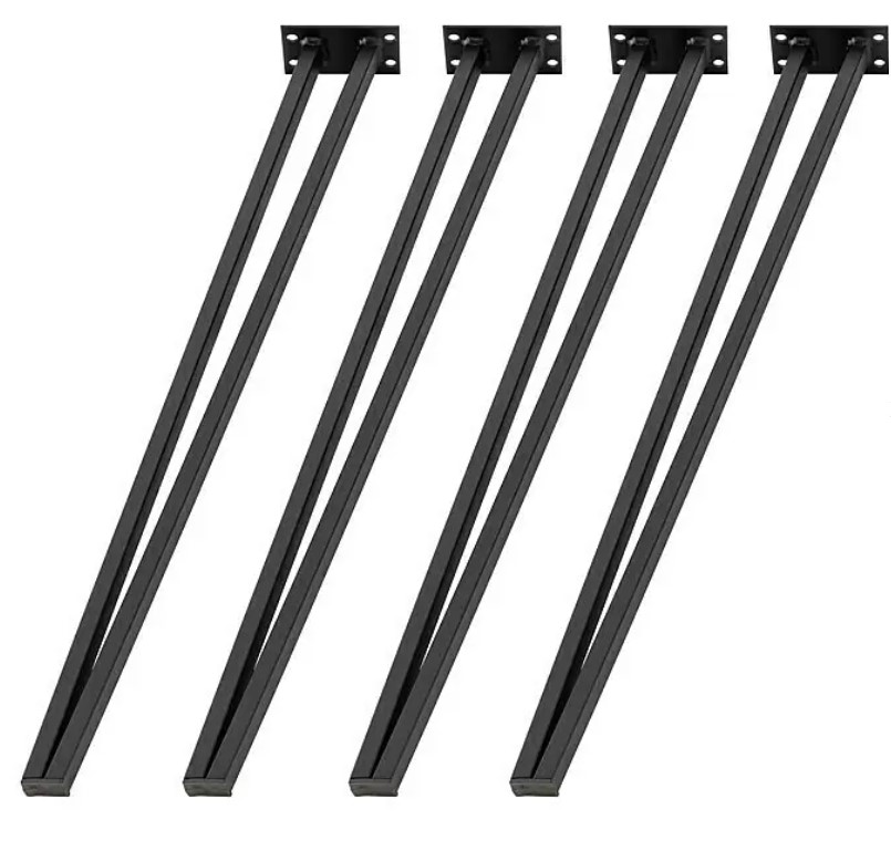 German Noha stolu / 30,1 x 74 cm / ocel / 4 ks / černá Varianta: ivi1