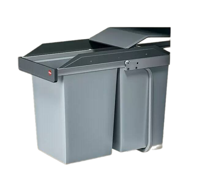 Vestavný odpadkový koš Hailo Multi-Box B30 / 2 x 14 l / šedá Varianta: ivi1