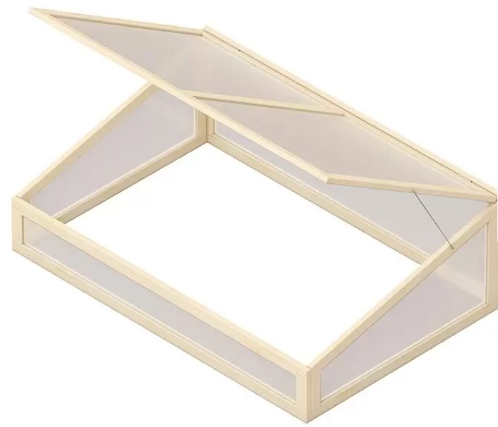 German Přídavný rám pro vyvýšení záhonu / severské měkké dřevo / polykarbonát / 120 x 80 cm Varianta: ivi1