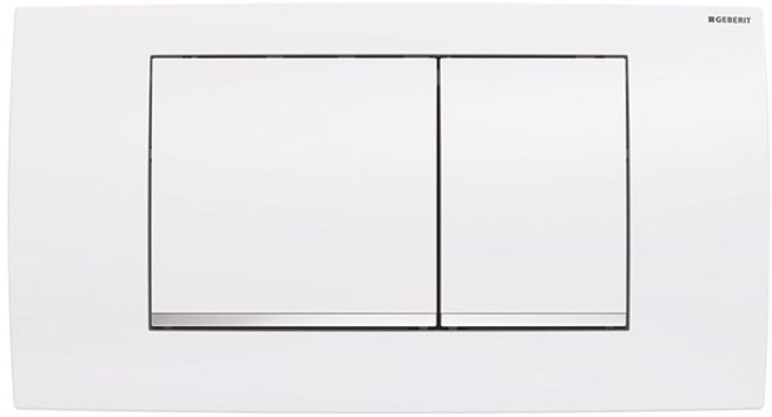 Ovládací tlačítko k WC Geberit Twinline 30 / dvojité splachování / plast / bílá/chrom Varianta: ivi2