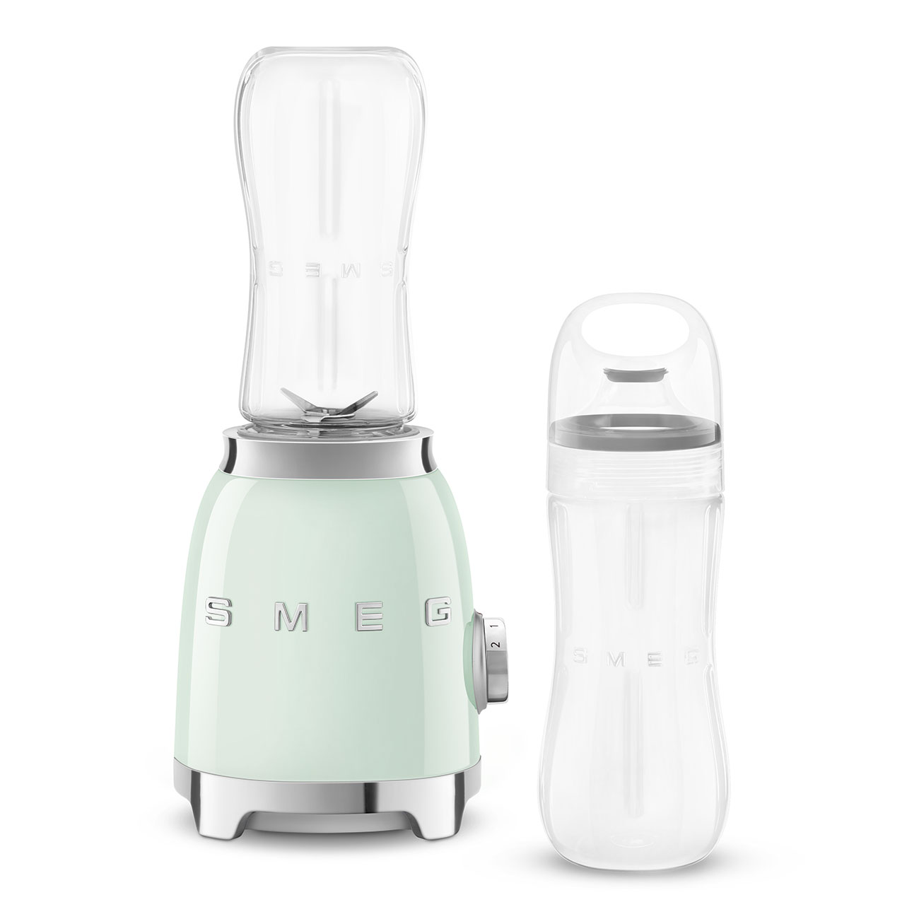 Stolní smoothie mixér Smeg 50's style PBF01PGEU / 300 W / 2x 0,6 l / pastelově zelená Varianta: ivi1