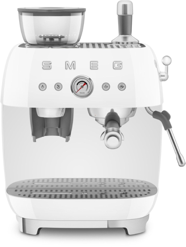 Pákový kávovar s mlýnkem Smeg 50's style EGF03WHEU / 1650 W / bílá Varianta: ivi2