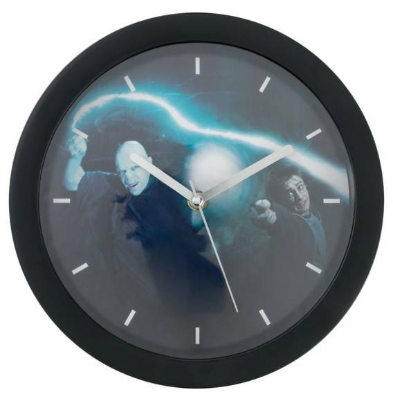 Kulaté nástěnné hodiny Mebus Harry Potter / O 25,5 cm / plast / mechanismus Sweep / černá Varianta: ivi1