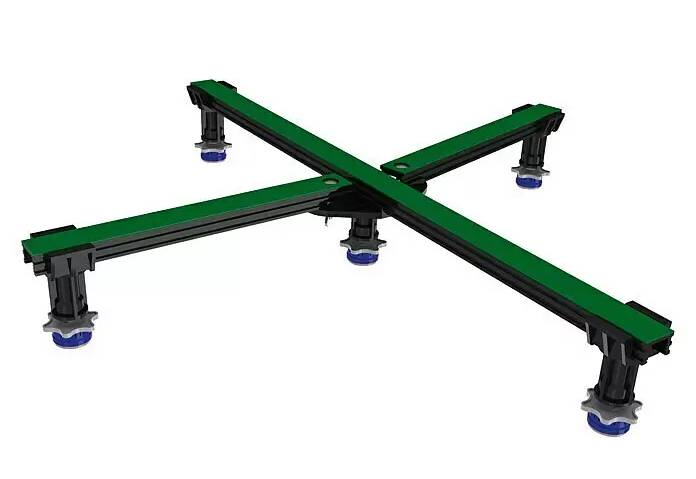 Nohy pro sprchové vaničky Kaldewei FU 5200 / 5 výškově nastavitelných šroubovacích nožiček / ocel / černá Varianta: ivi1