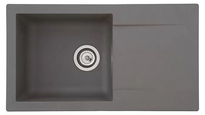 Vestavný dřez Respekta Denver / 78 x 43,5 cm / mineralit / odolnost do 180 °C / šedá Varianta: ivi1