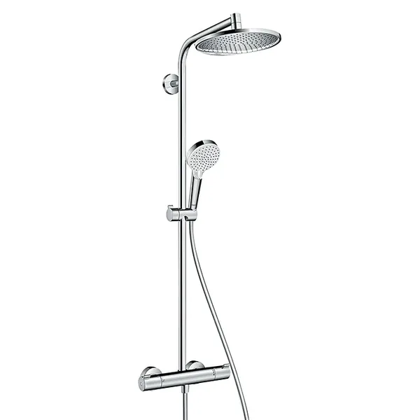 Sprchový systém Hansgrohe Crometta S Showerpipe 240 / O hlavové sprchy 24 cm / kov / plast / chrom Varianta: ivi1