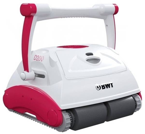 Automatický vysavač bazénu BWT D200 / pro čištění dna a stěn bazénu o max. ploše 80 m2 / 19 m3/hod. / gyroskop / 13-35 °C / bílá/růžová Varianta: ivi1