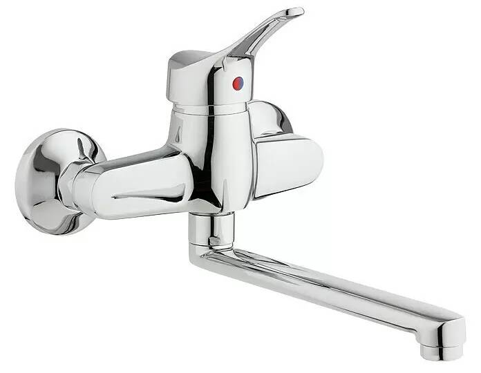 German Nástěnná dřezová baterie otočná / lesklý chrom Varianta: ivi1