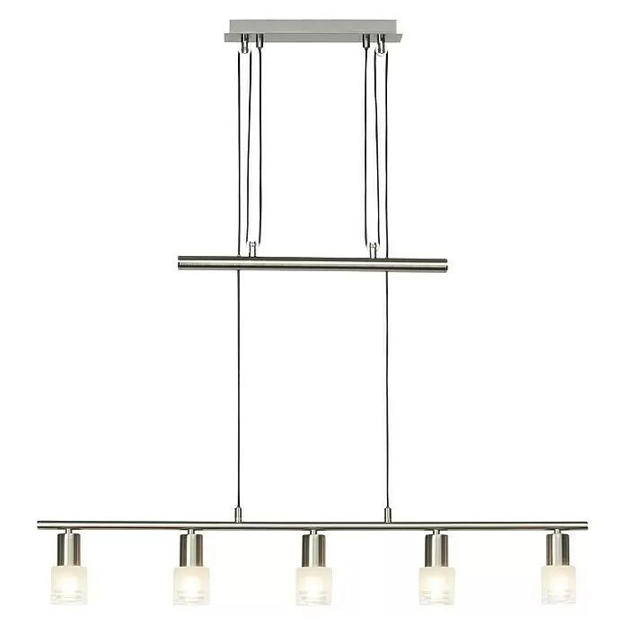 German Závěsné LED stropní svítidlo Lea / 5 žárovek / O lampy 3,1 cm / E14 / 4 W / ocel / sklo / chrom Varianta: ivi1