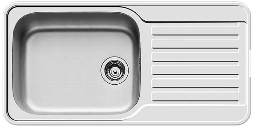 Vestavný dřez Pyramis Space Plus / 96 x 48 cm / nerezová ocel Varianta: ivi1